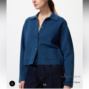 Uniqlo set MILANO BLUE JACKET AND PANT NWT TOP & BOTTOM both in size med
